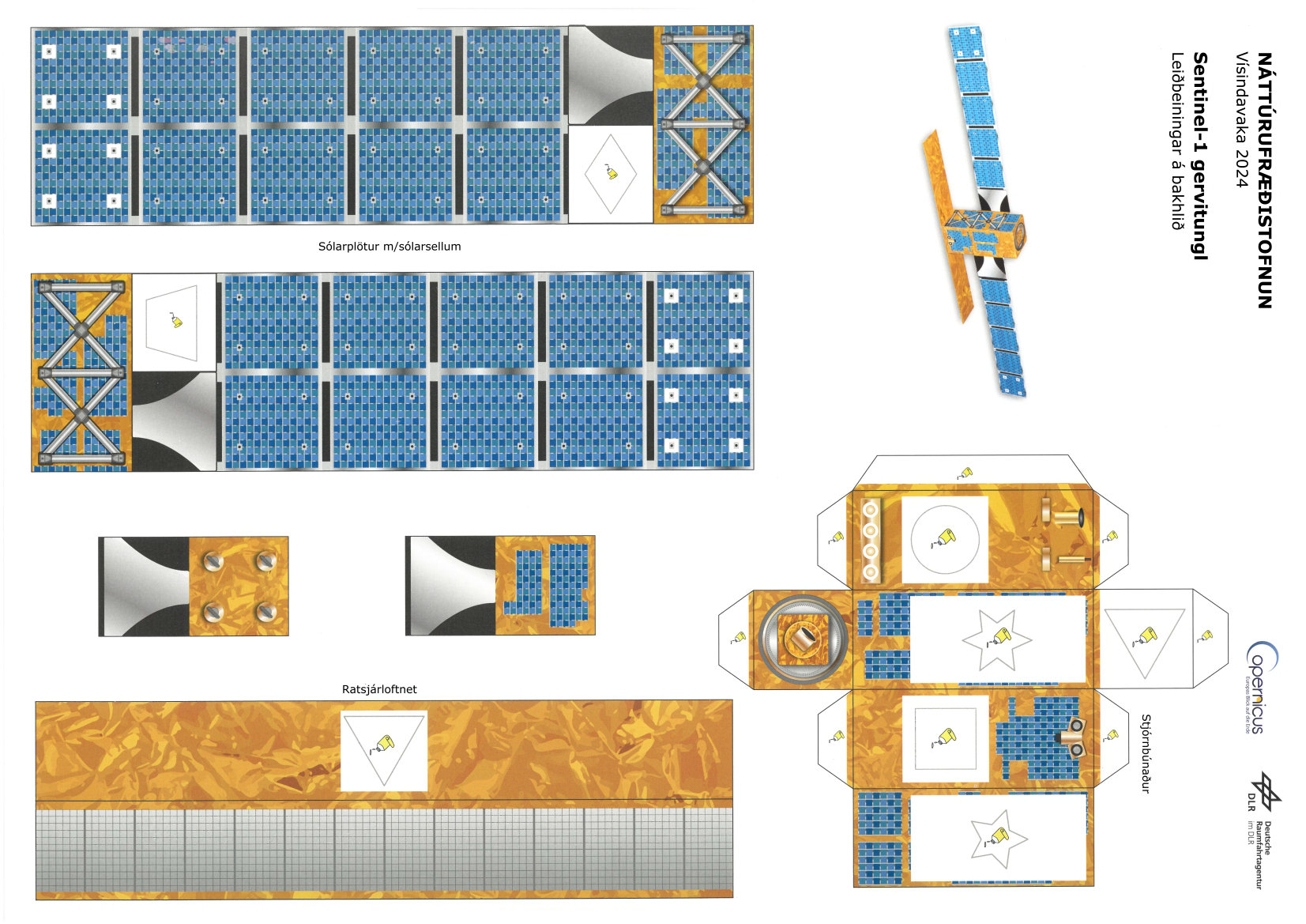 Föndurblað sentinel-1 gervitungl