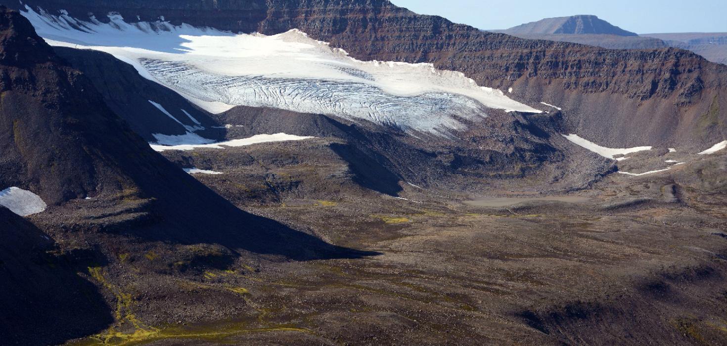 Kerlingajökull í Klaufabrekknadal á Tröllaskaga