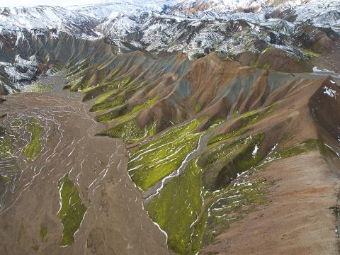 Friðland að Fjallabaki. Horft yfir Dalbotn suður af Hattveri.
