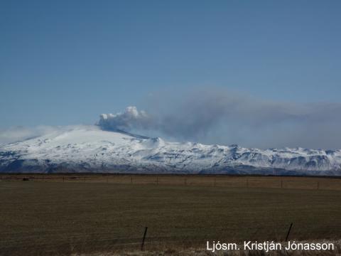 Eyjafjallajökull gýs