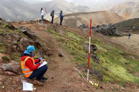 Frá rannsóknum í Brennisteinsöldu innan Friðlands að Fjallabaki