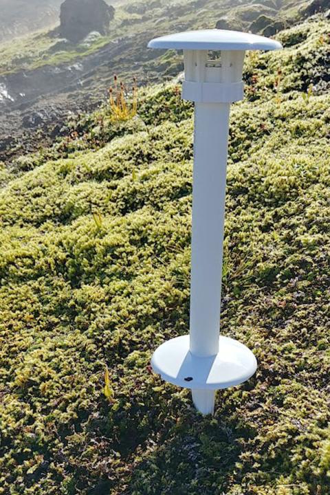 Sjálfvirkt mælitæki sem mælir rakastig í jarðvegi og hitastig í mismunandi hæð