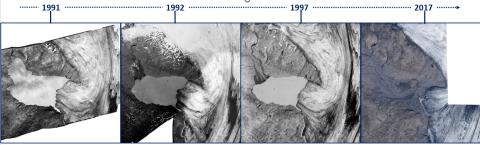 Breiðamerkurjökll og Jökulsárlón í gegnum tíðina