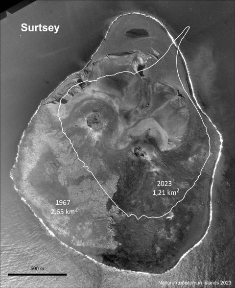Surtsey loftmynd 60 ára
