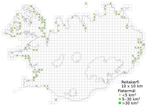 Útbreiðslukort bóluþangsfjörur
