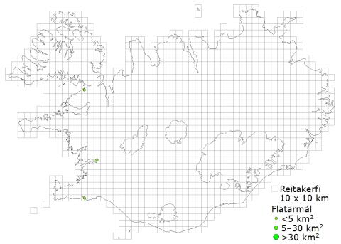 Útbreiðslukort kræklinga- og sölvaóseyrar