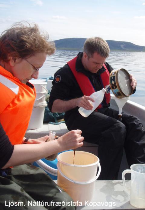 Sýnataka á Þingvallavatni